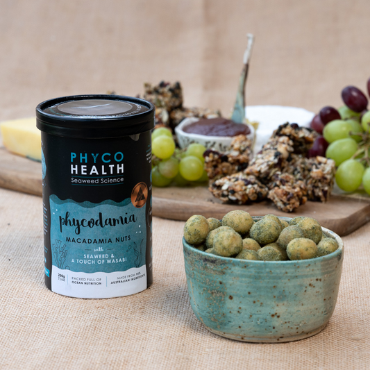 PHYCODAMIAS seaweed and wasabi roasted macadamias nuts